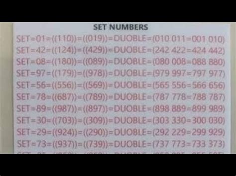 SET NUMBERS BY LIER COCA SWERTRES & LASTO WIN .